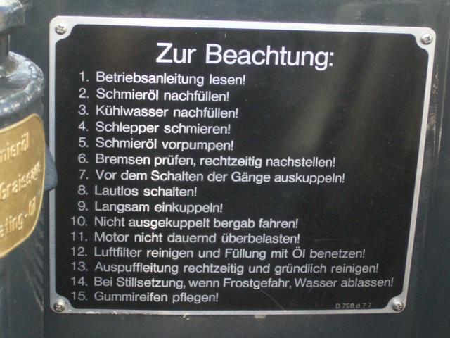 zur Beachtung