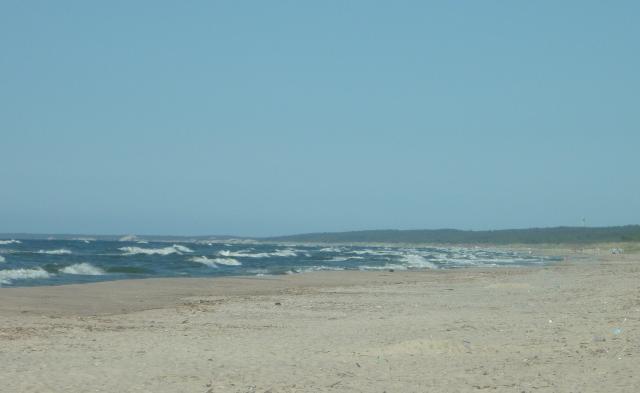 auf dem frischen Haff - nicht weit am Wasser entlang, die Grenze zu Russland / Kaliningrad